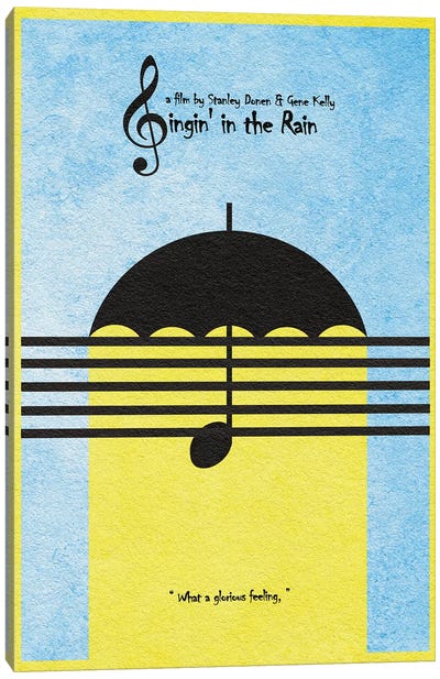 Singing In The Rain Canvas Art Print - Musical Notes Art