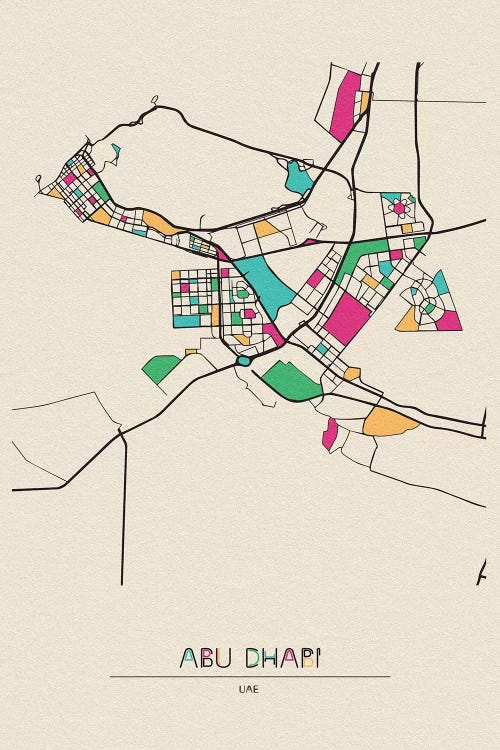Abu Dhabi, UAE Map