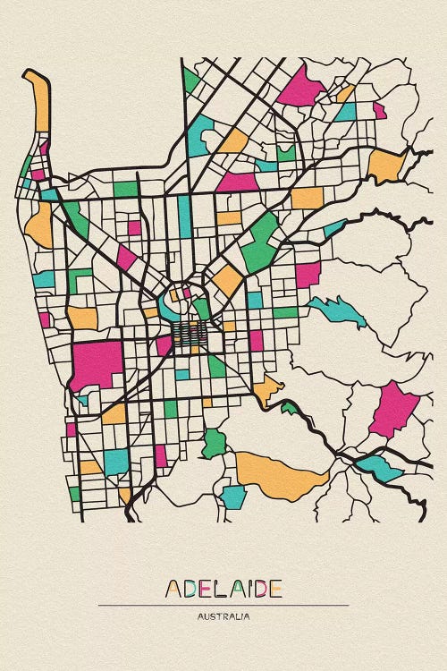 Adelaide, Australia Map