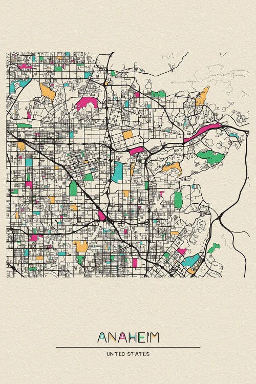 Anaheim, California Map