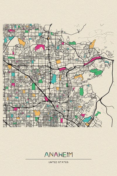 Anaheim, California Map