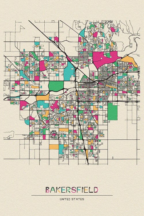 Bakersfield, California Map