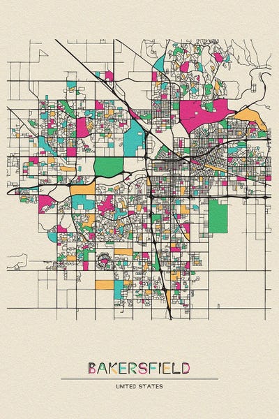 Bakersfield, California Map