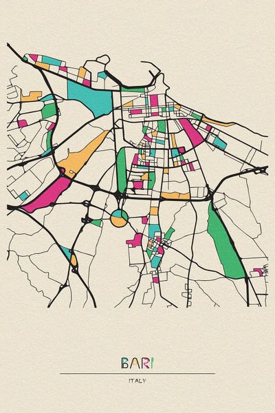 Ayse Deniz Akerman: Bari, Italy Map by Ayse Deniz Akerman