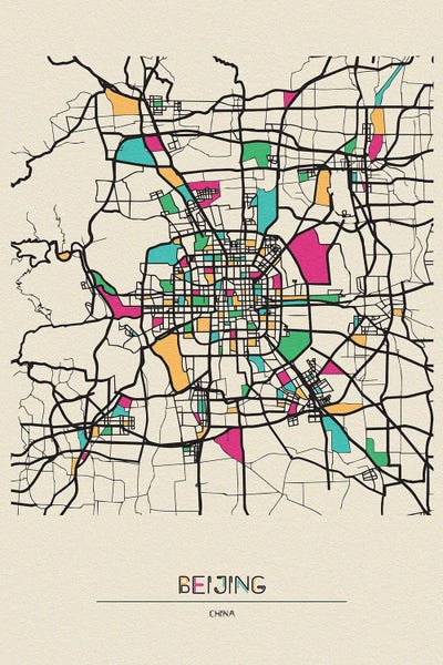 Beijing: Beijing, China Map by Ayse Deniz Akerman