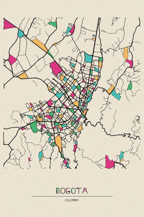 Bogota, Colombia Map