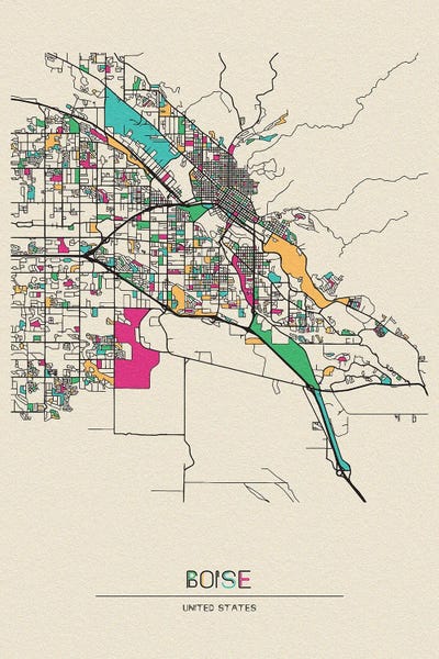 Idaho: Boise, Idaho Map by Ayse Deniz Akerman