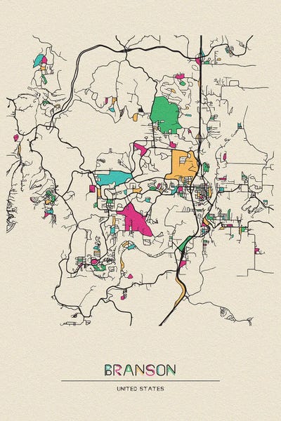 Ayse Deniz Akerman: Branson, Missouri Map by Ayse Deniz Akerman