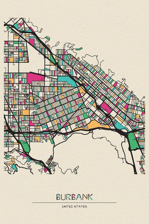 Burbank, California Map