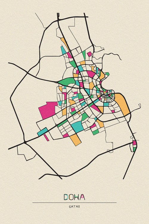 Doha, Qatar Map