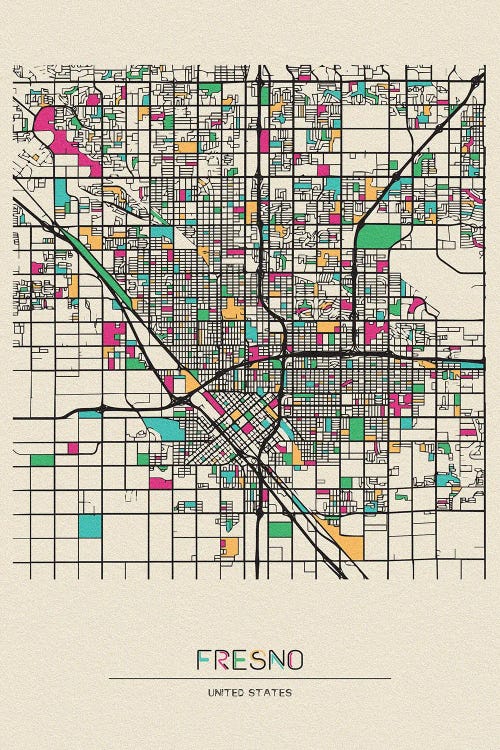 Fresno, California Map