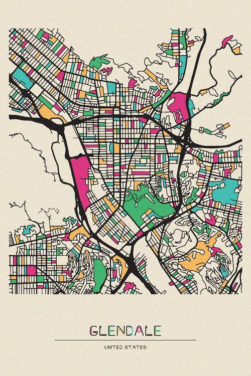 Glendale, California Map