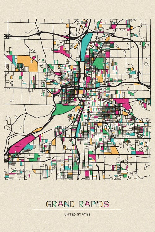 Grand Rapids, Michigan Map