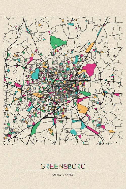 Greensboro, North Carolina Map