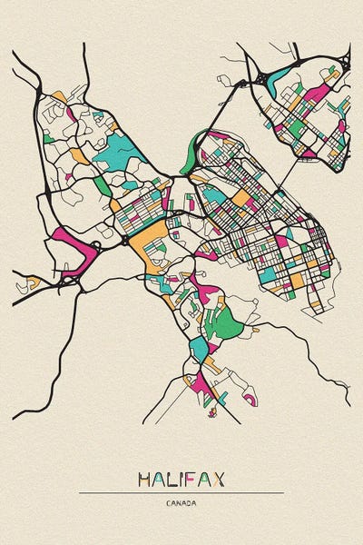 Nova Scotia: Halifax, Nova Scotia Map by Ayse Deniz Akerman