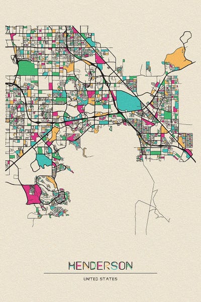 Ayse Deniz Akerman: Henderson, Nevada Map by Ayse Deniz Akerman