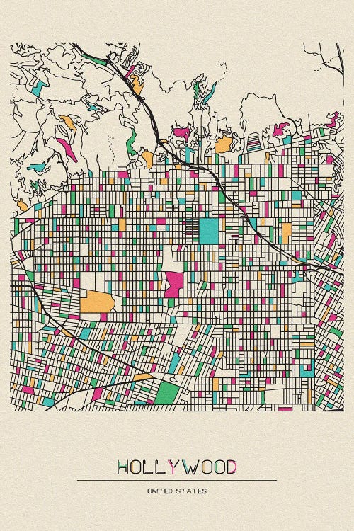 Hollywood, Los Angeles Map