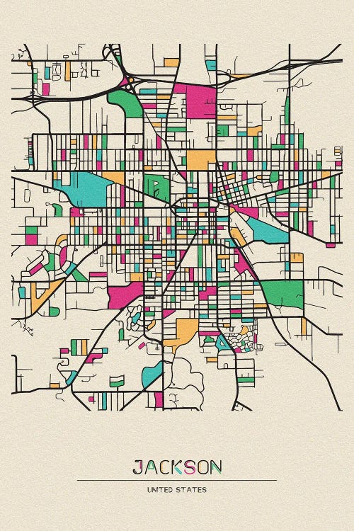 Jackson, Michigan Map