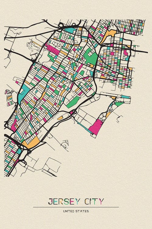 Jersey City, New Jersey Map