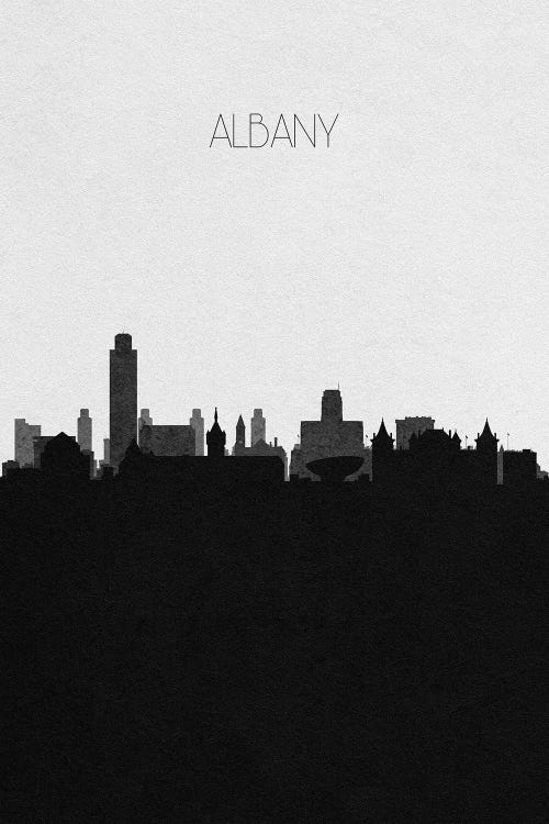 Albany, New York City Skyline by Ayse Deniz Akerman wall art