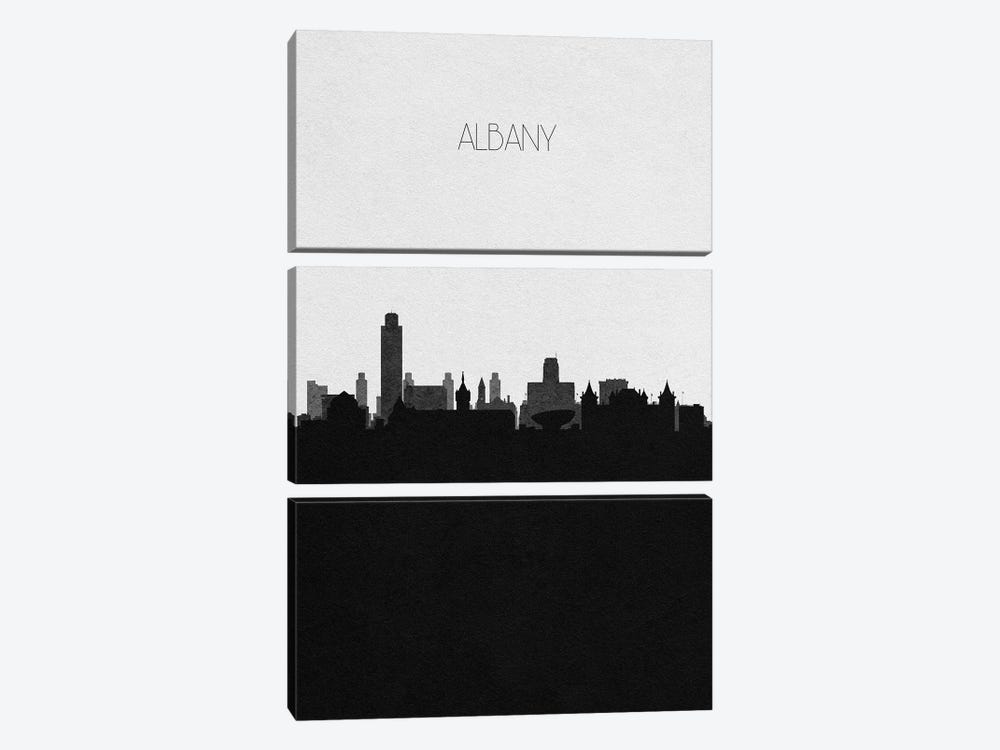 Albany, New York City Skyline by Ayse Deniz Akerman 3-piece Canvas Art