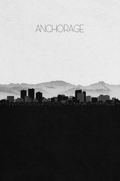 Anchorage: Anchorage, Alaska City Skyline by Ayse Deniz Akerman