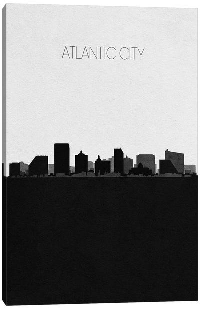 Atlantic City, New Jersey City Skyline Canvas Art Print - New Jersey Art
