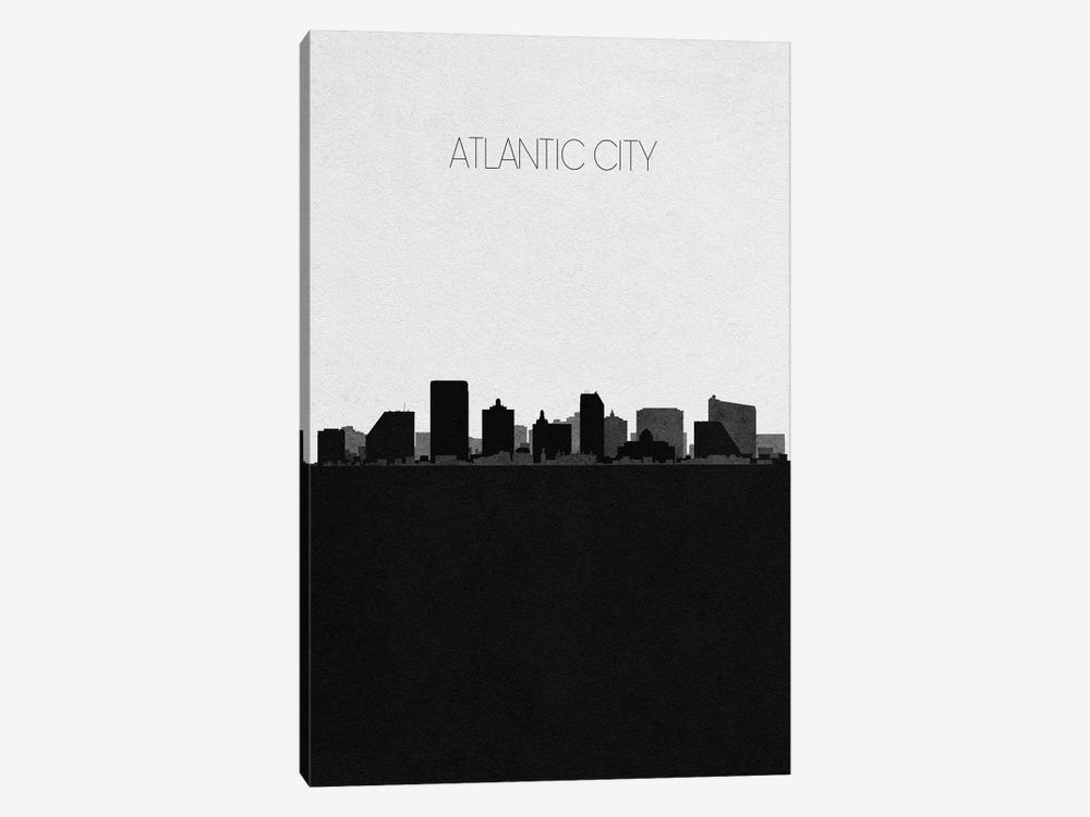 Atlantic City, New Jersey City Skyline by Ayse Deniz Akerman 1-piece Canvas Art