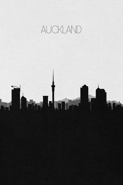 Auckland, New Zealand City Skyline by Ayse Deniz Akerman wall art