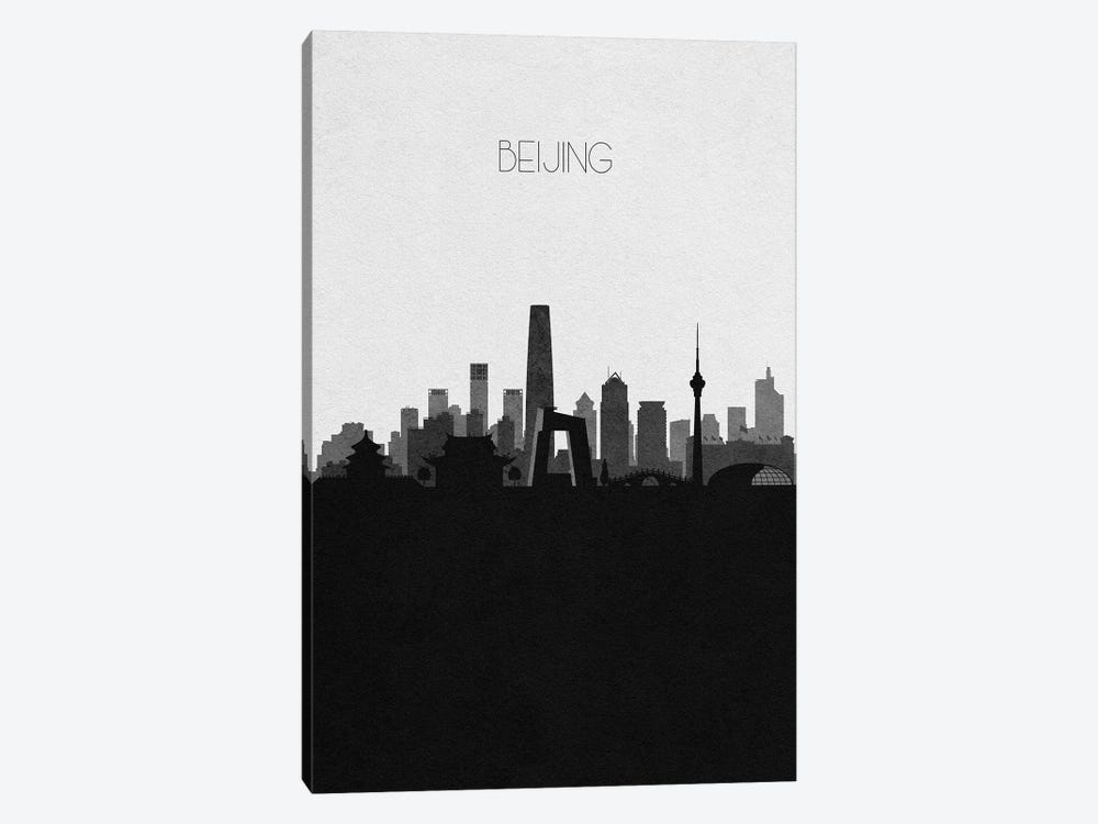 Beijing, China City Skyline by Ayse Deniz Akerman 1-piece Canvas Art Print