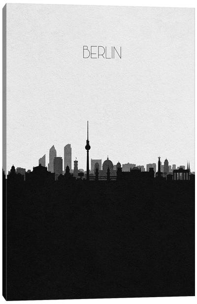 Berlin, Germany City Skyline Canvas Art Print - Black & White Skylines