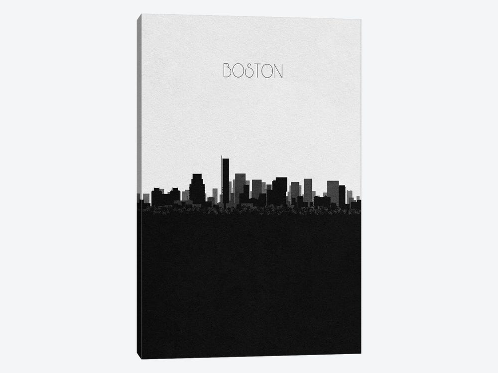 Boston, Massachusetts City Skyline by Ayse Deniz Akerman 1-piece Canvas Art Print