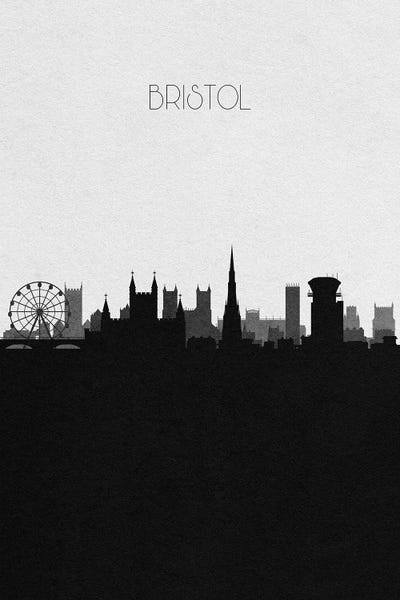 Bristol: Bristol, England City Skyline by Ayse Deniz Akerman