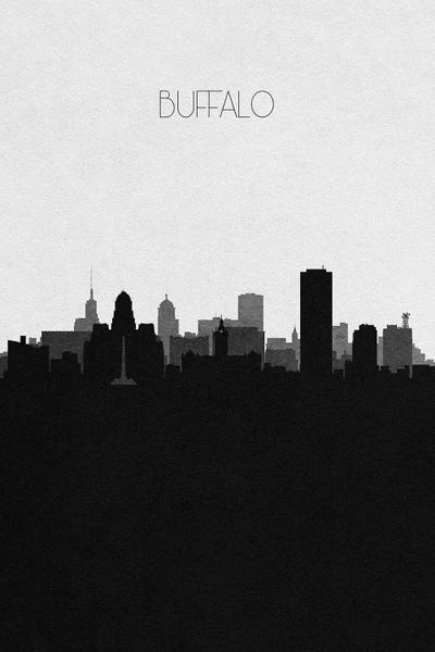 Buffalo: Buffalo, New York City Skyline by Ayse Deniz Akerman