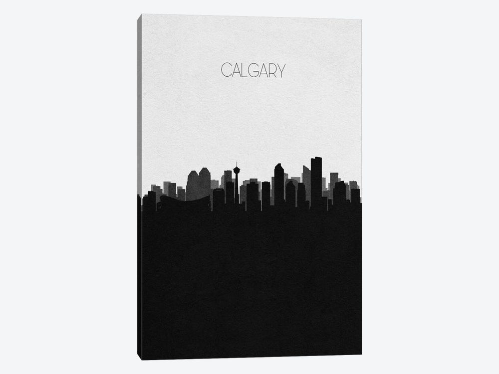 Calgary, Canada City Skyline by Ayse Deniz Akerman 1-piece Canvas Art