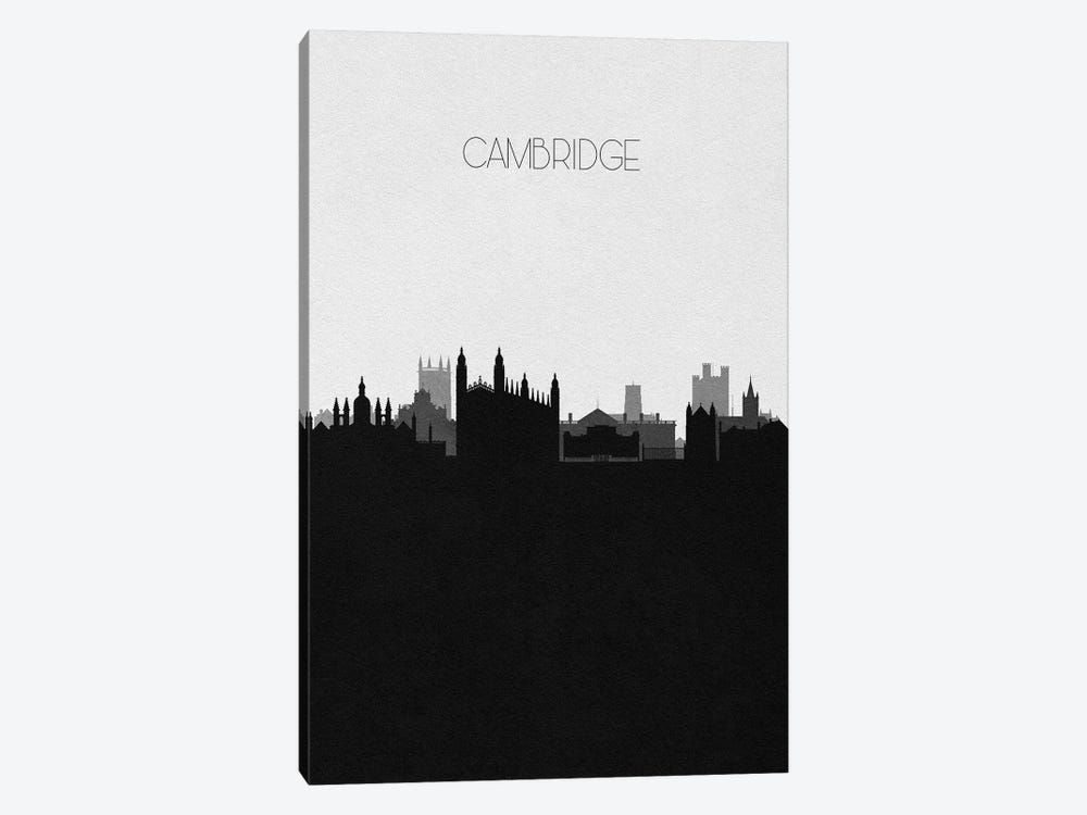Cambridge, United Kingdom City Skyline by Ayse Deniz Akerman 1-piece Canvas Print