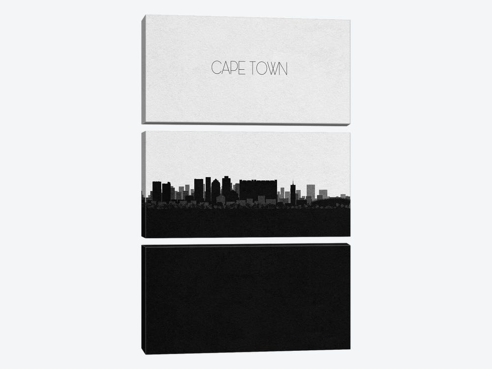 Cape Town, South Africa City Skyline by Ayse Deniz Akerman 3-piece Canvas Artwork