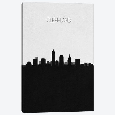 Cleveland, Ohio City Skyline Canvas Print #ADA307} by Ayse Deniz Akerman Canvas Art Print