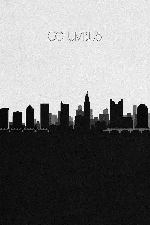 Columbus, Ohio City Skyline by Ayse Deniz Akerman wall art