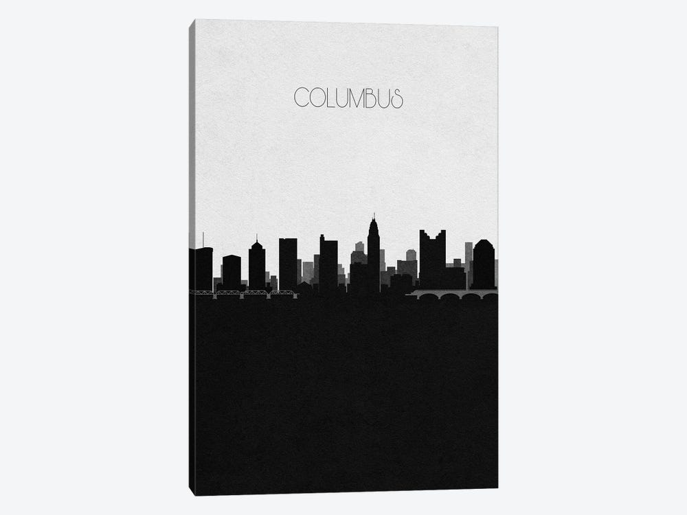 Columbus, Ohio City Skyline by Ayse Deniz Akerman 1-piece Canvas Art Print