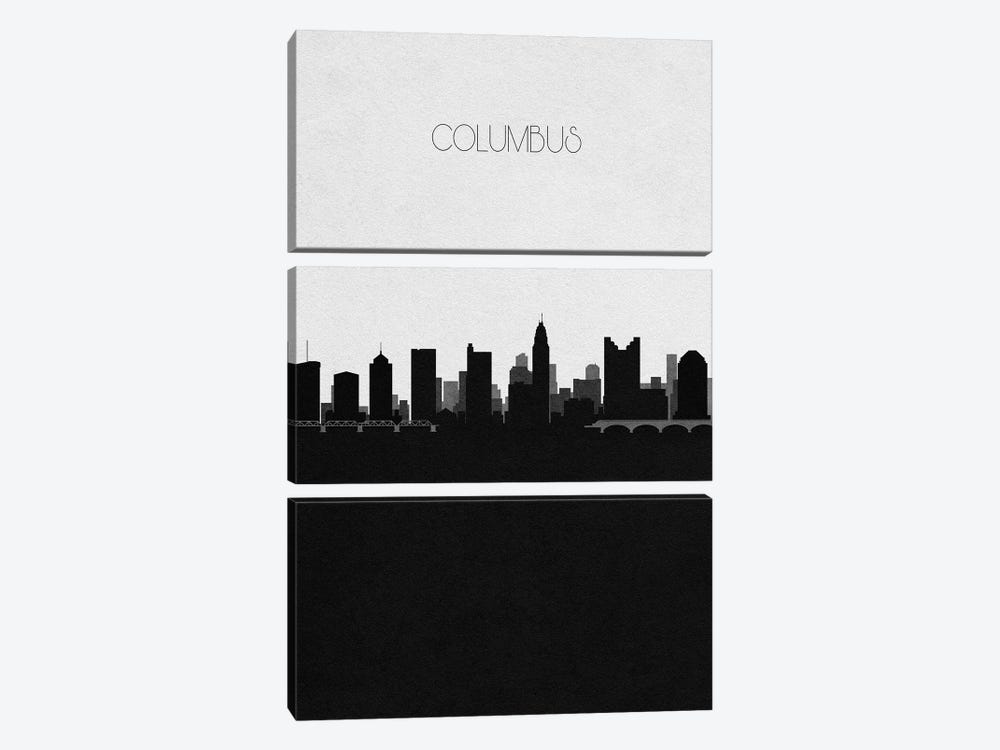 Columbus, Ohio City Skyline 3-piece Canvas Art Print
