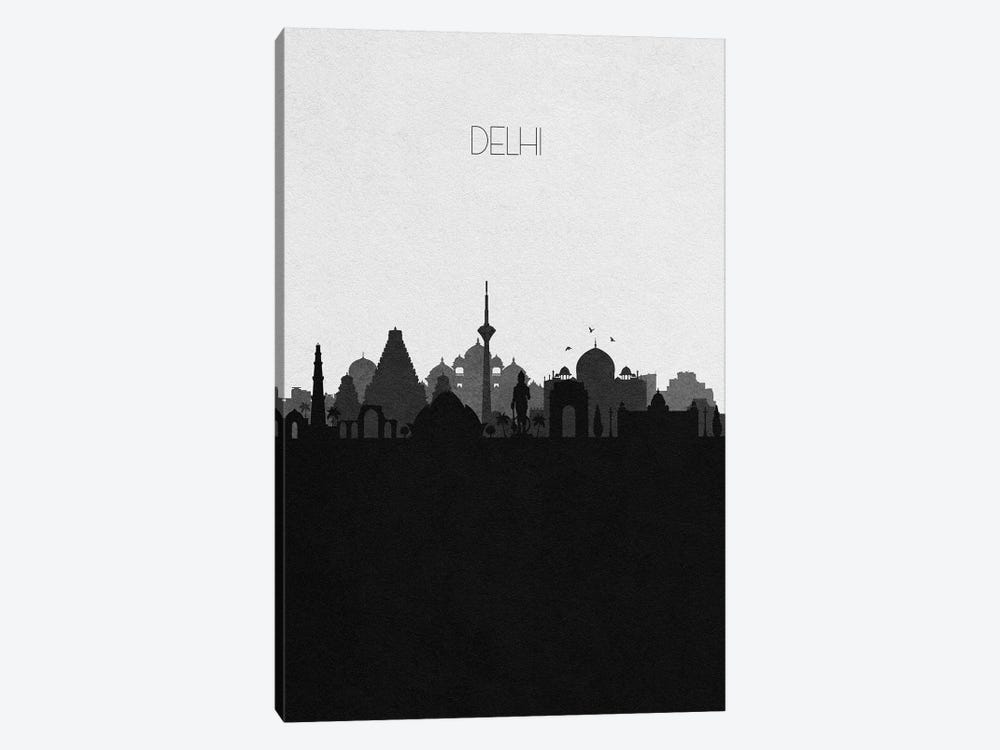 Delhi, India City Skyline by Ayse Deniz Akerman 1-piece Canvas Print