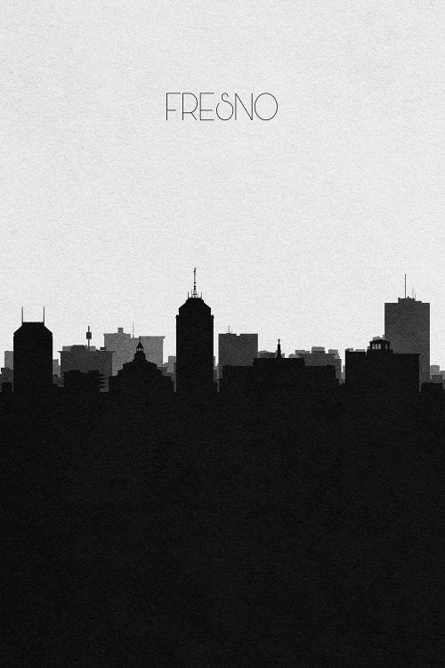 Fresno, California City Skyline