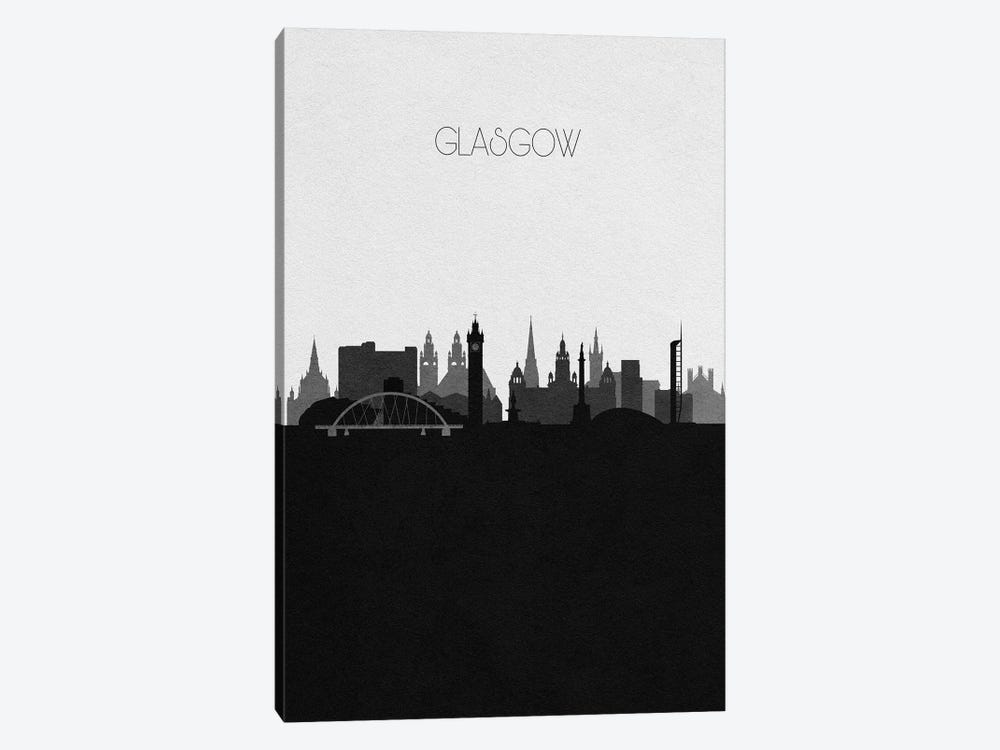 Glasgow, Scotland City Skyline by Ayse Deniz Akerman 1-piece Canvas Artwork