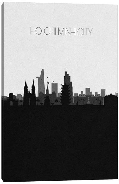 Ho Chi Minh City, Vietnam Skyline Canvas Art Print - Black & White Skylines