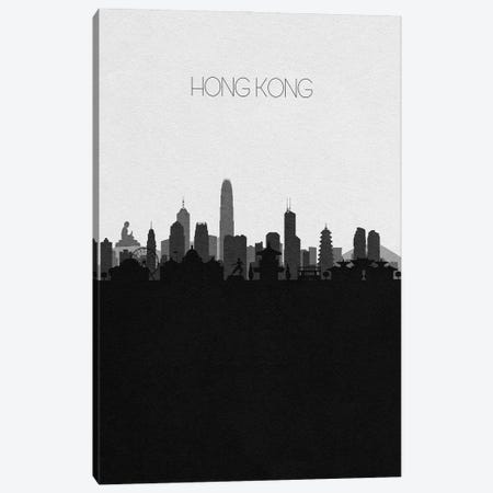 Hong Kong, China City Skyline Canvas Print #ADA331} by Ayse Deniz Akerman Art Print