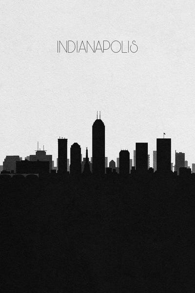 Indianapolis, Indiana City Skyline by Ayse Deniz Akerman canvas print