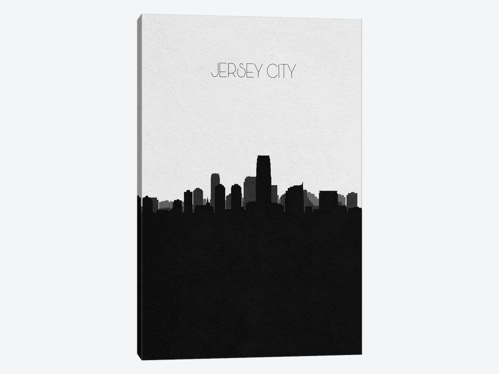Jersey City, New Jersey Skyline by Ayse Deniz Akerman 1-piece Canvas Print