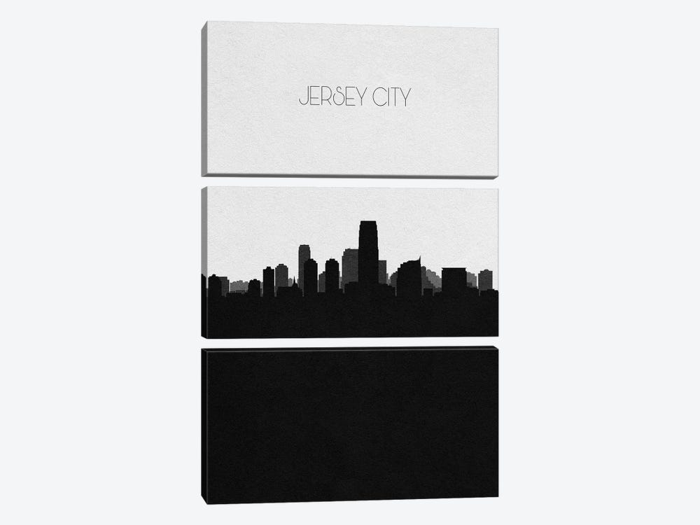 Jersey City, New Jersey Skyline by Ayse Deniz Akerman 3-piece Canvas Art Print