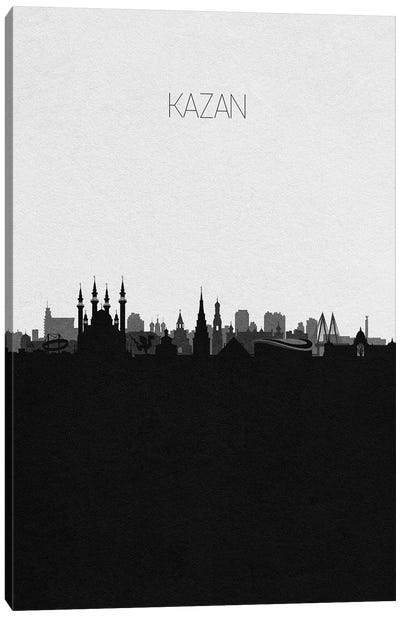 Kazan, Russia City Skyline Canvas Art Print - Black & White Skylines